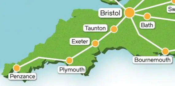 image of bus route into Devon