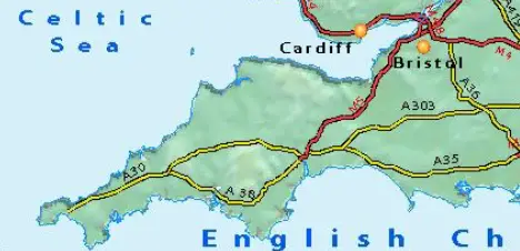 Image of roads into Devon