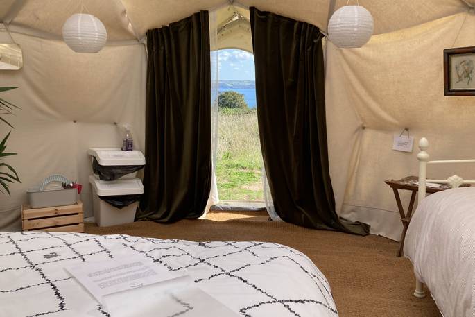Traditonal glamping in a geodome