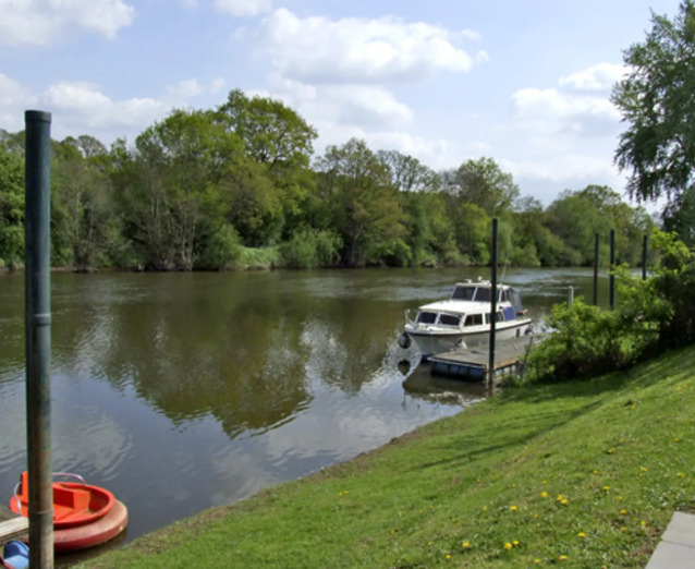 Private bank of the river Severn in Worcestershire